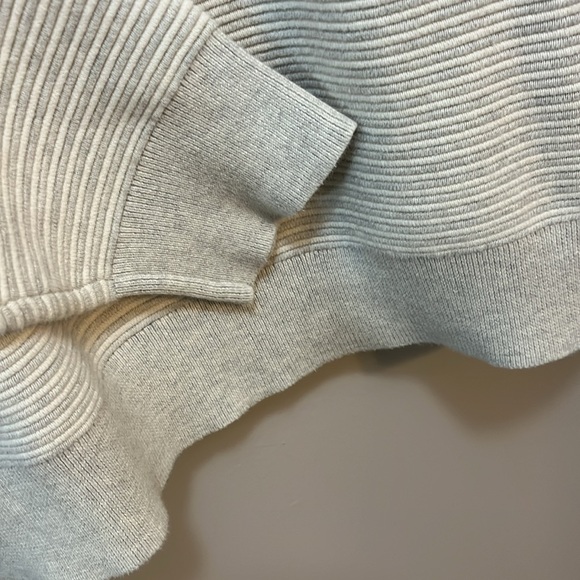 Goodthread Cotton Sweater Men's xL Gray Striped Waffle Knit Crew Neck Pullover - Picture 5 of 11